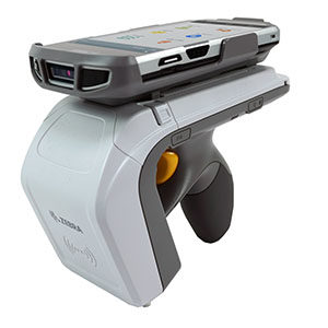 Zebra RFID RFD8500 scanner with sled 